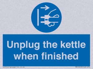 Unplug the kettle when finished